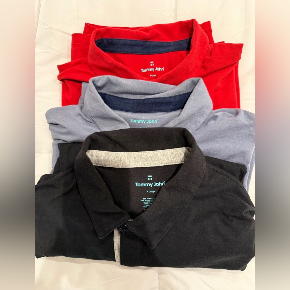 Tommy John second skin Polos Trio in Vibrant Hues